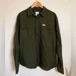 Topo Designs men’s long sleeve green button up. Western style size XL